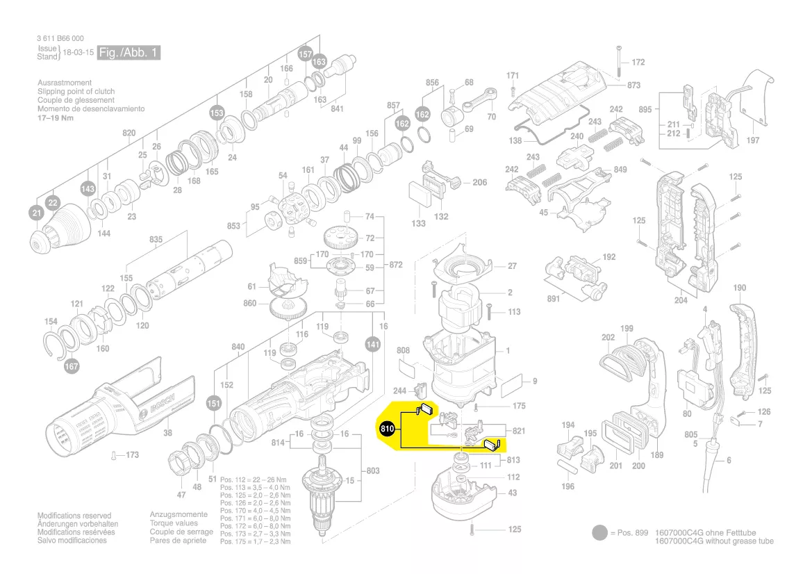 Balais charbon 1 607 000 C3Z BOSCH